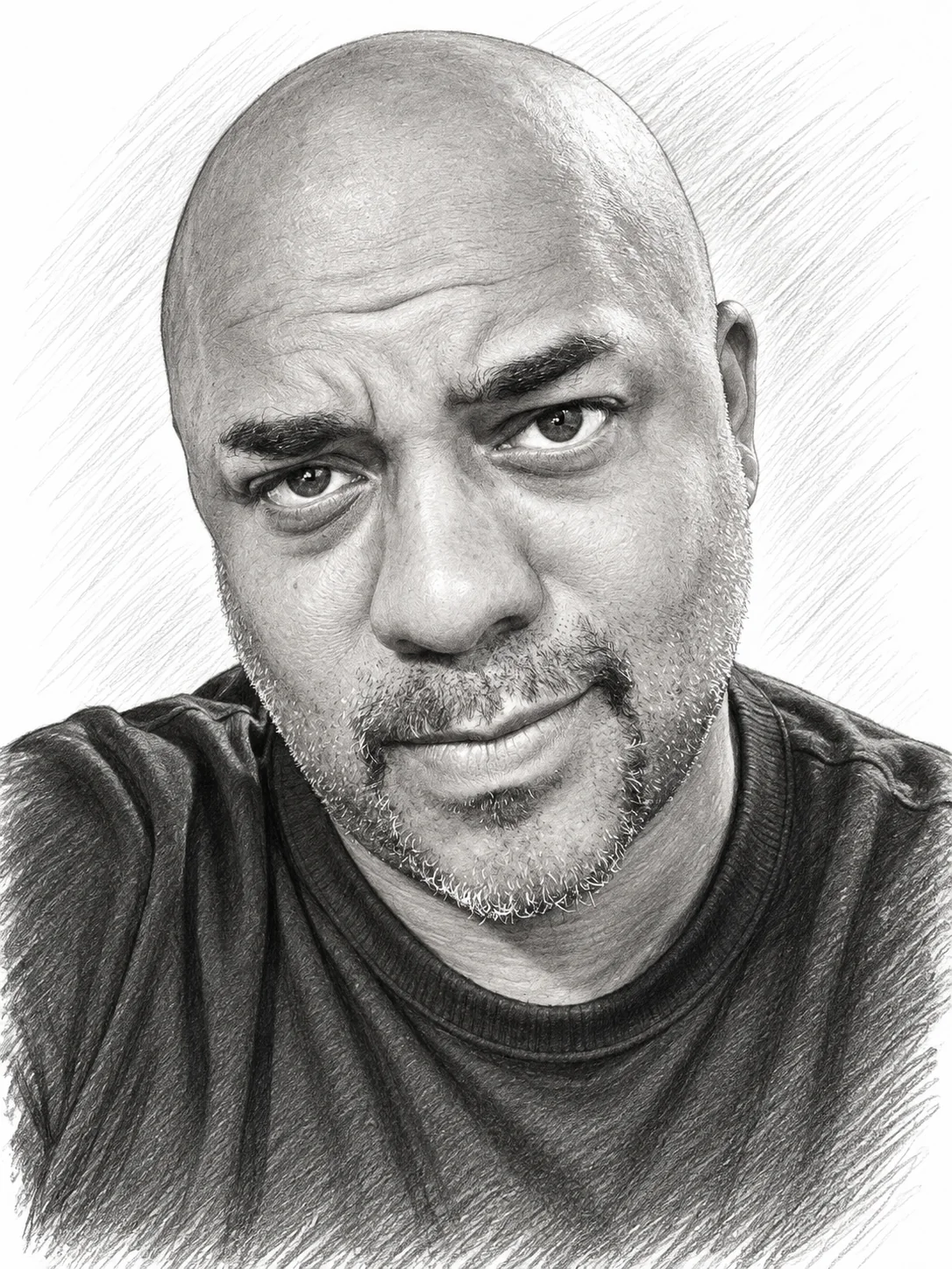 Pencil portrait of Jason Young